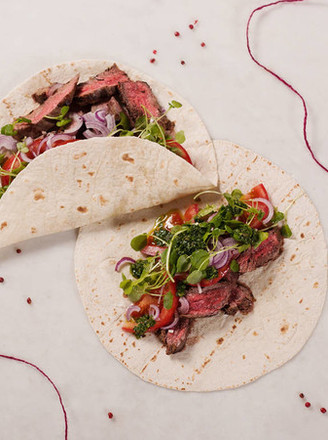 Grilled Steak with Mexican Crepes