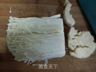 Enoki Mushroom with Garlic Spicy Sauce recipe