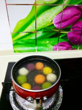 Natural Colorful Vegetable Glutinous Rice Balls recipe