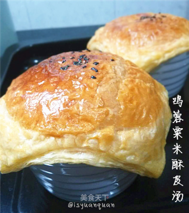 #aca烤明星大赛# Simple Version of Chicken and Corn Pastry Soup recipe