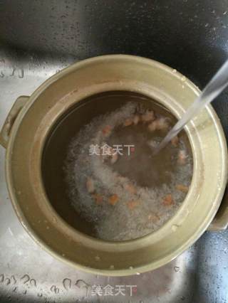 Mustard Shrimp Dried Lean Pork Congee recipe