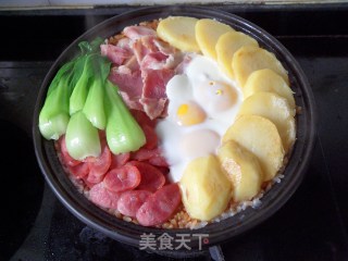 【bacon Sausage Claypot Rice】 recipe