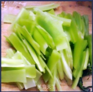 Lettuce Stir-fried Pork Slices recipe