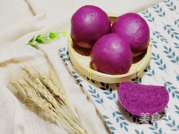 Purple Sweet Potato Mantou recipe