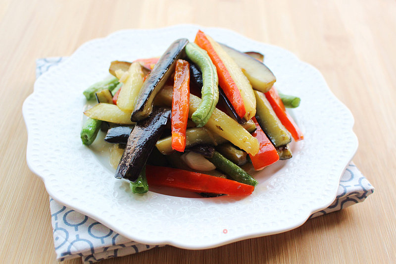 Eggplant Potatoes and Beans recipe