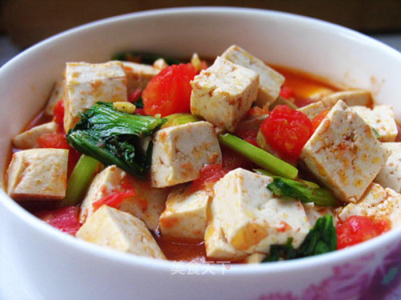 Kuaishou Tomato Sauce Stewed Tofu recipe