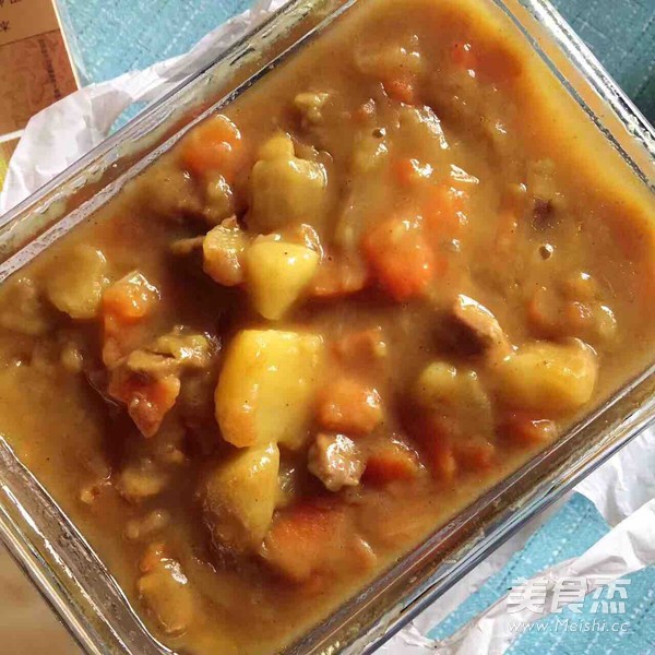 Curry Pork and Potato Rice Bowl recipe