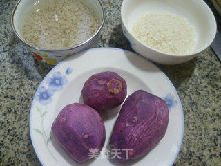 Purple Potato and Barley Rice Congee recipe