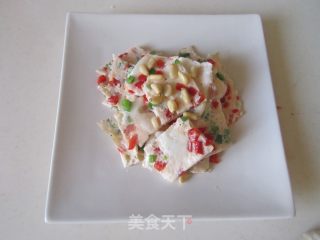 Green and Red Pepper Salted Egg White Cake recipe