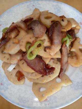 Fried Lotus Root Slices with Bacon recipe