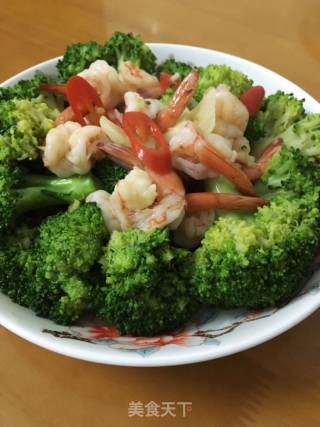 Fried Shrimp Balls with Broccoli recipe