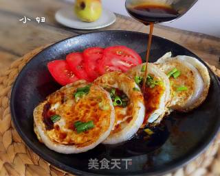 Sweet and Sour Egg with Onion Rings recipe