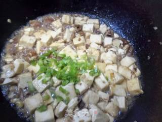 Braised Tofu with Minced Meat recipe
