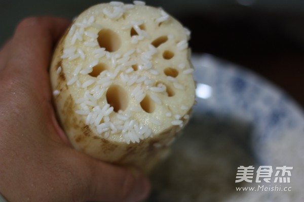 Stuffed Lotus Root with Glutinous Rice recipe