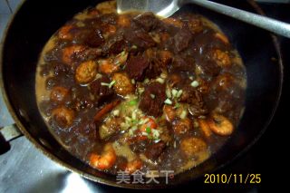 [jinniu Tiege]-"beef Roasted Shrimp and Braised Bird Eggs" recipe