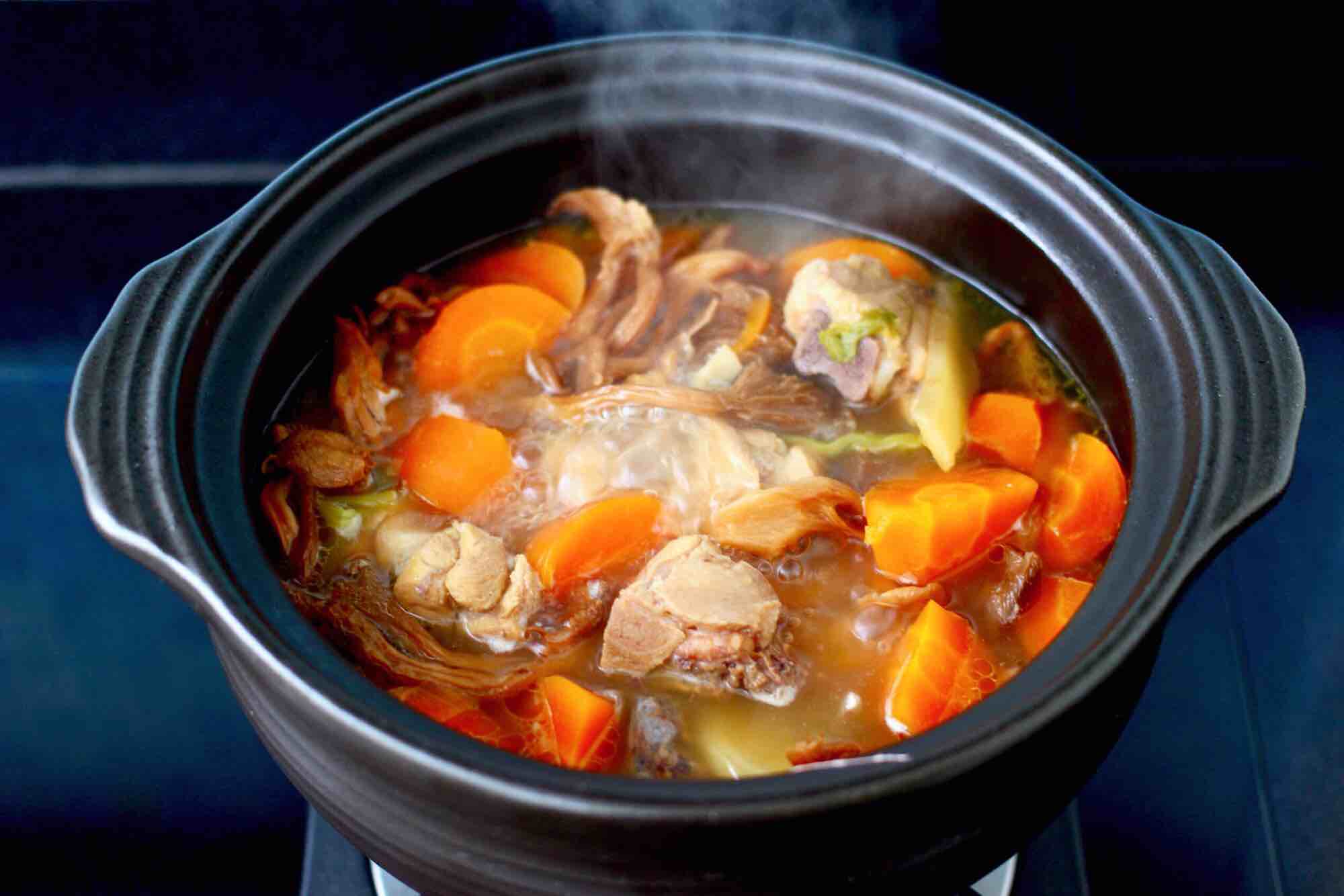 Hazel Mushroom and Carrot Chicken Soup recipe