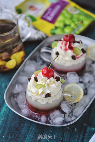 California Raisin Lychee Raspberry Pudding recipe