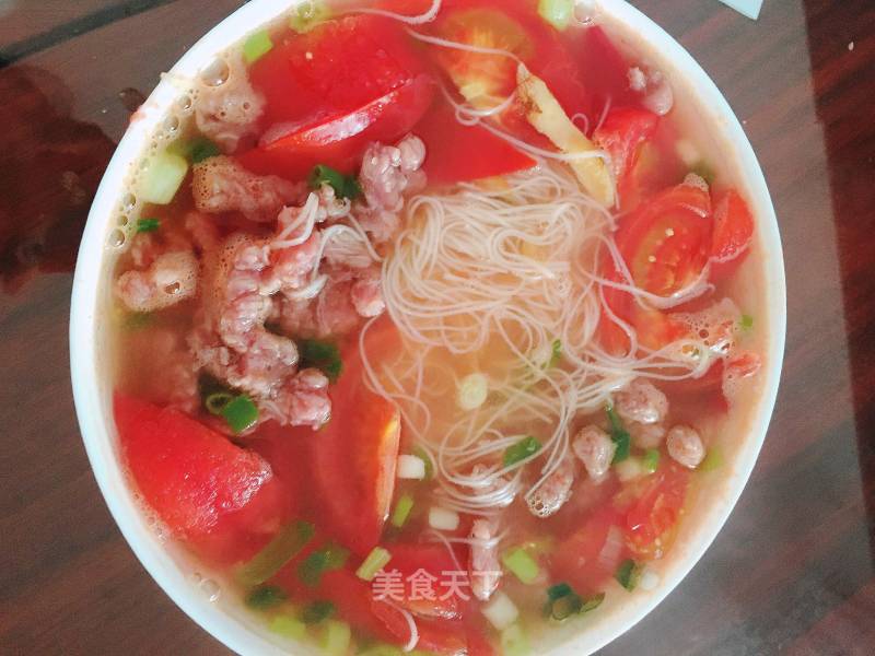 Yam Noodle Paste + Beef + Tomatoes🍅
