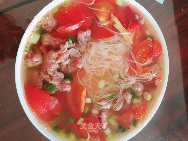 Yam Noodle Paste + Beef + Tomatoes🍅 recipe