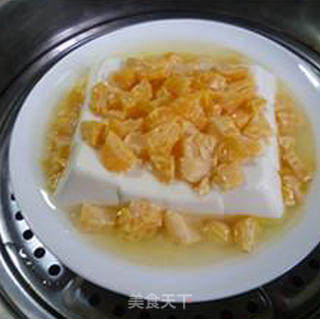 Steamed Tofu with Salted Duck Egg Yolk recipe