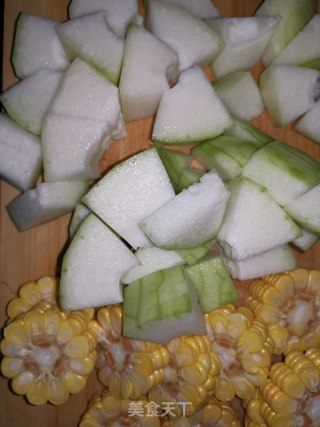 Winter Melon Corn Chicken Soup recipe