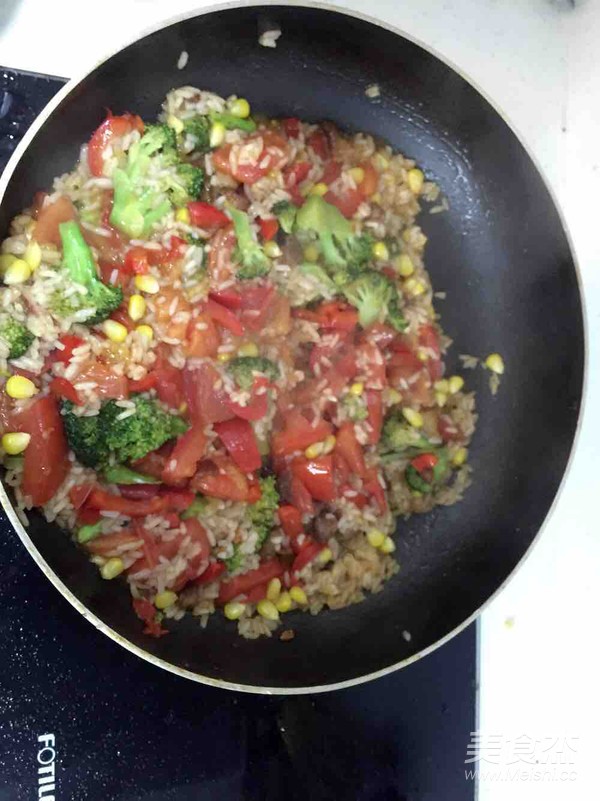 Vegetable Nutrition Cheese Baked Rice recipe