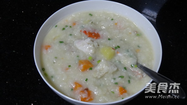 Carrot Potato Flower Crab Congee recipe