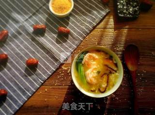 Shrimp Congee with Coarse Grain Vegetables recipe