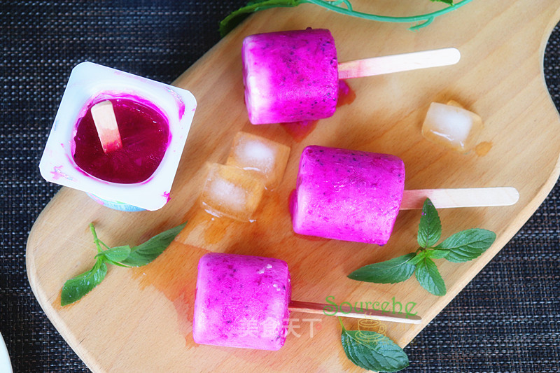 Dragon Fruit Yogurt Popsicles recipe