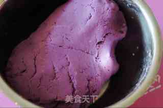 #trust之美#purple Potato Bean Paste Cake recipe