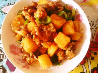 Braised Chicken Nuggets with Potatoes recipe