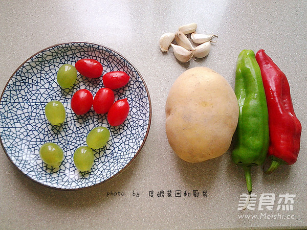 Mashed Potatoes with Vegetables and Fruits recipe