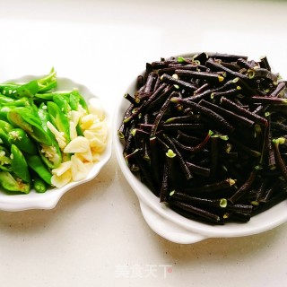 Fried Purple Beans recipe