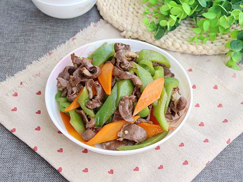 Stir-fried Pork Heart with Sweet Pepper recipe