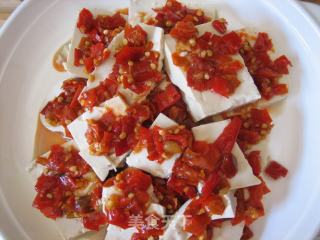 [hunan Cuisine] Steamed Stinky Tofu with Chopped Peppers (with Stinky Tofu) recipe