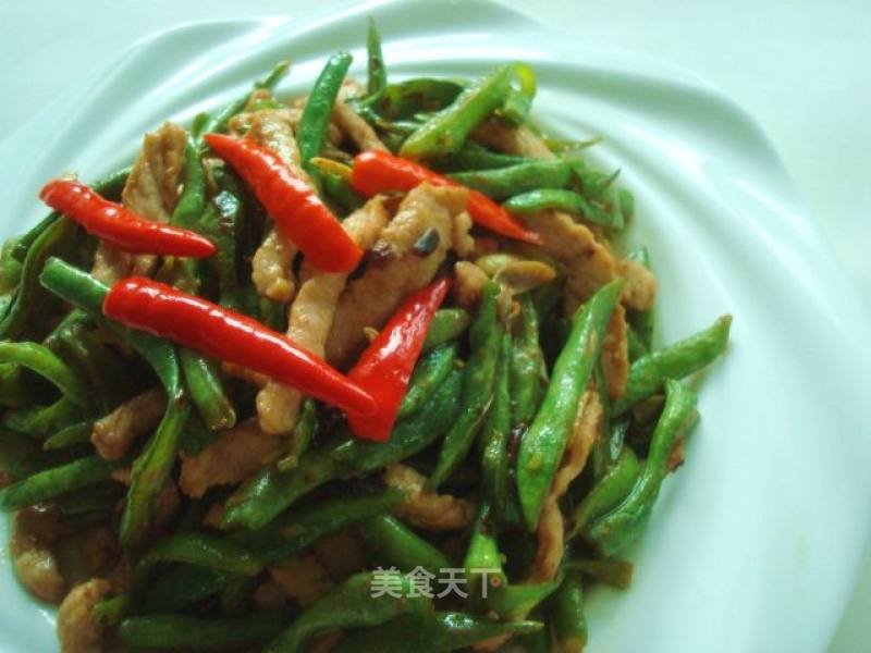 Stir-fried Pork with String Beans recipe