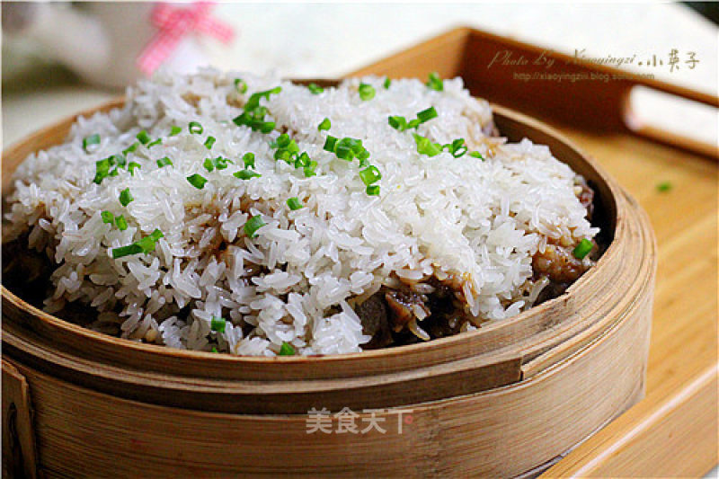 Steamed Pork Ribs with Reed Leaf Glutinous Rice recipe