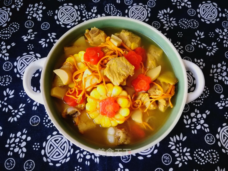 Mushroom and Corn Pork Ribs Soup recipe