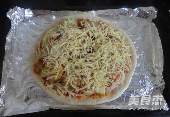 Zucchini Chicken Pizza recipe