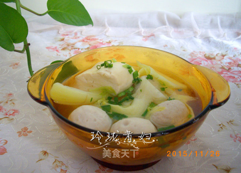 Cored Mustard Meatball Soup recipe