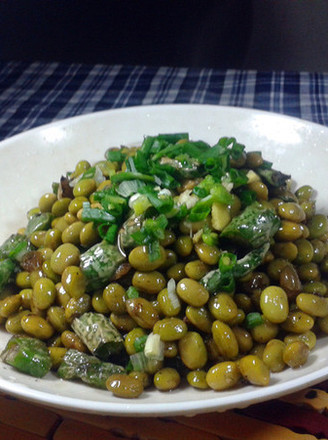 Stir-fried Beans with Green Peppers recipe