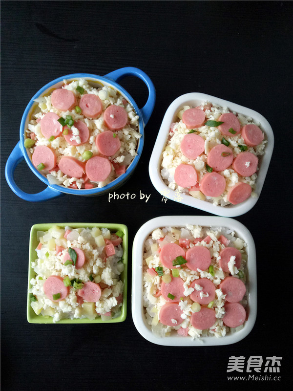 Baked Rice with Ham recipe