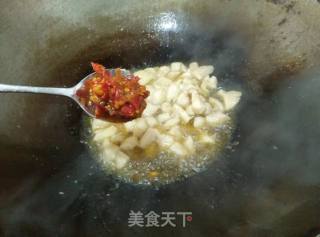 Fried Diced Chicken with Pleurotus Eryngii recipe