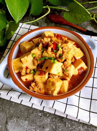 Braised Tofu with Minced Meat recipe