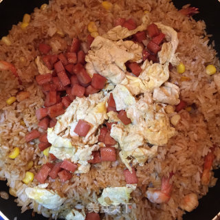 Fried Rice with Shrimp and Egg recipe