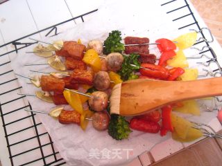 [colorful Miscellaneous Vegetables Randomly Skewers]——a Free Barbecue at Home in The Cold Season recipe