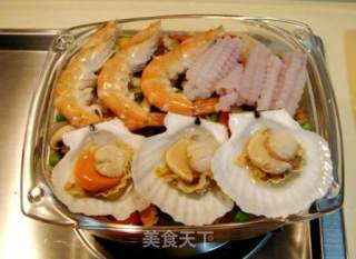 Baked Seafood Rice recipe