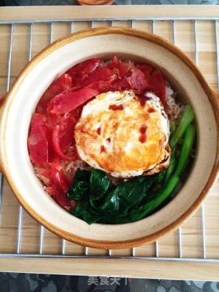 Claypot Rice with Fried Egg and Cured Flavor recipe