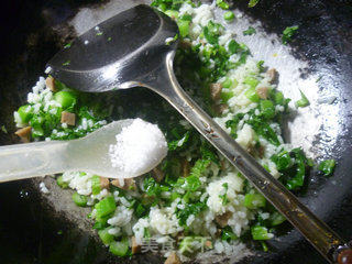 Fried Rice with Beef Balls and Rape recipe