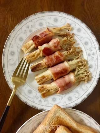 Bacon Enoki Mushroom Roll recipe